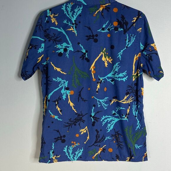 Topo Designs Men’s Small Tour Floral Custom Illustrated Print Button Down Shirt - Picture 8 of 11